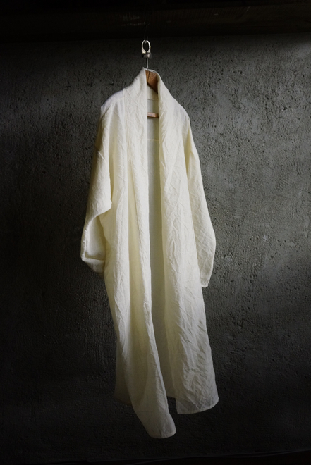 plain weave woolen robe coat UD